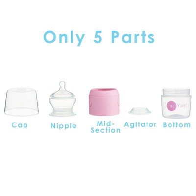 Kit De Mamadeira PopYum Com Mixer Pink 150ML - Design Eficiente