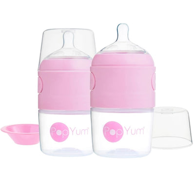 Kit De Mamadeira PopYum Com Mixer Pink 150ML - Material Seguro